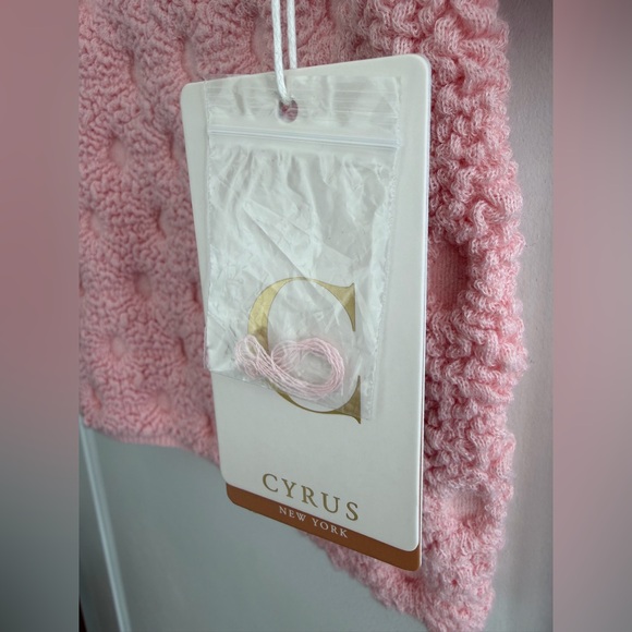 NWT. Cyrus Blush Pink Textured Knit Top - Picture 3 of 9